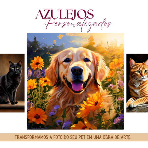 AZULEJOS PET - Personalização de Quadros - Arte Digital + Quadro