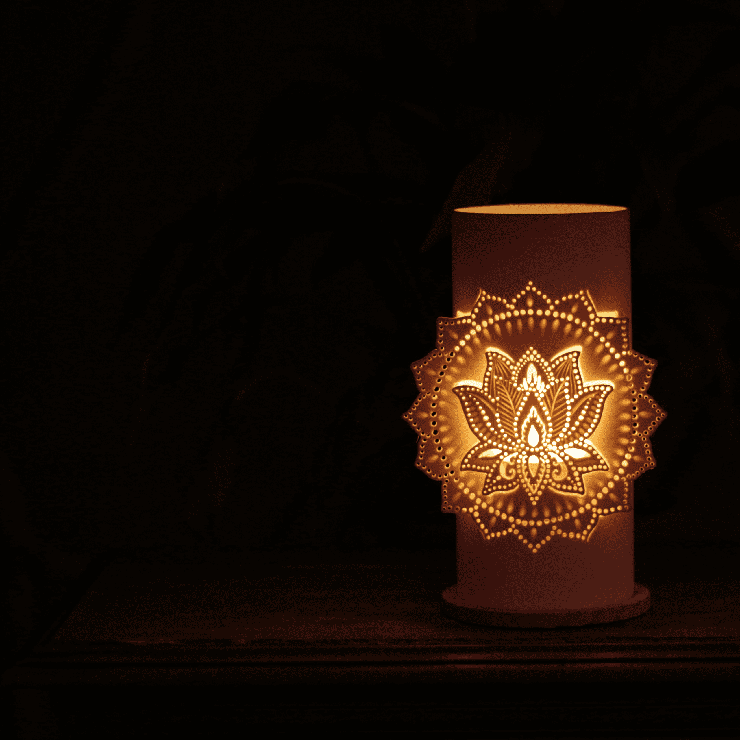 LOTUS COM MANDALA - LUMINÁRIA - Imagem 6